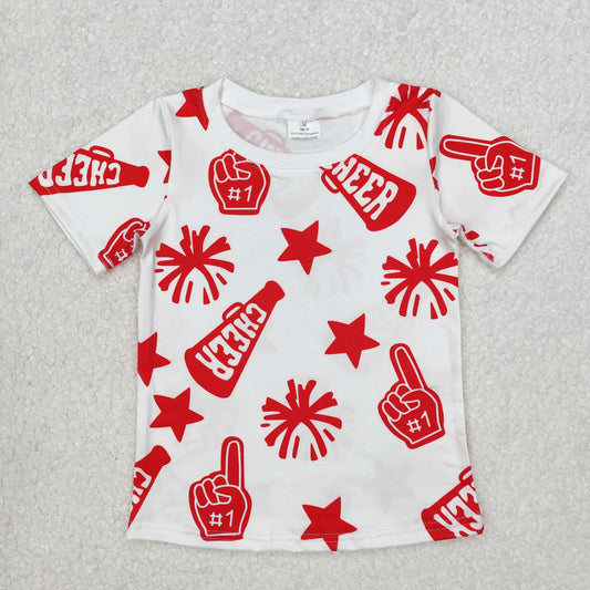 baby girl cheer t-shirt red
