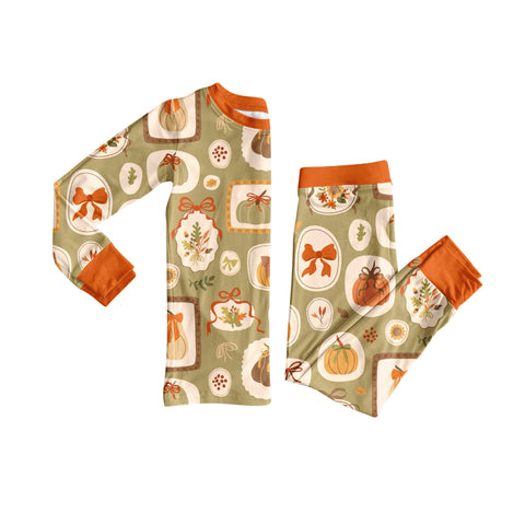 TAT 6-7 weeks MOQ 3 long sleeve pumpkin kids pajama