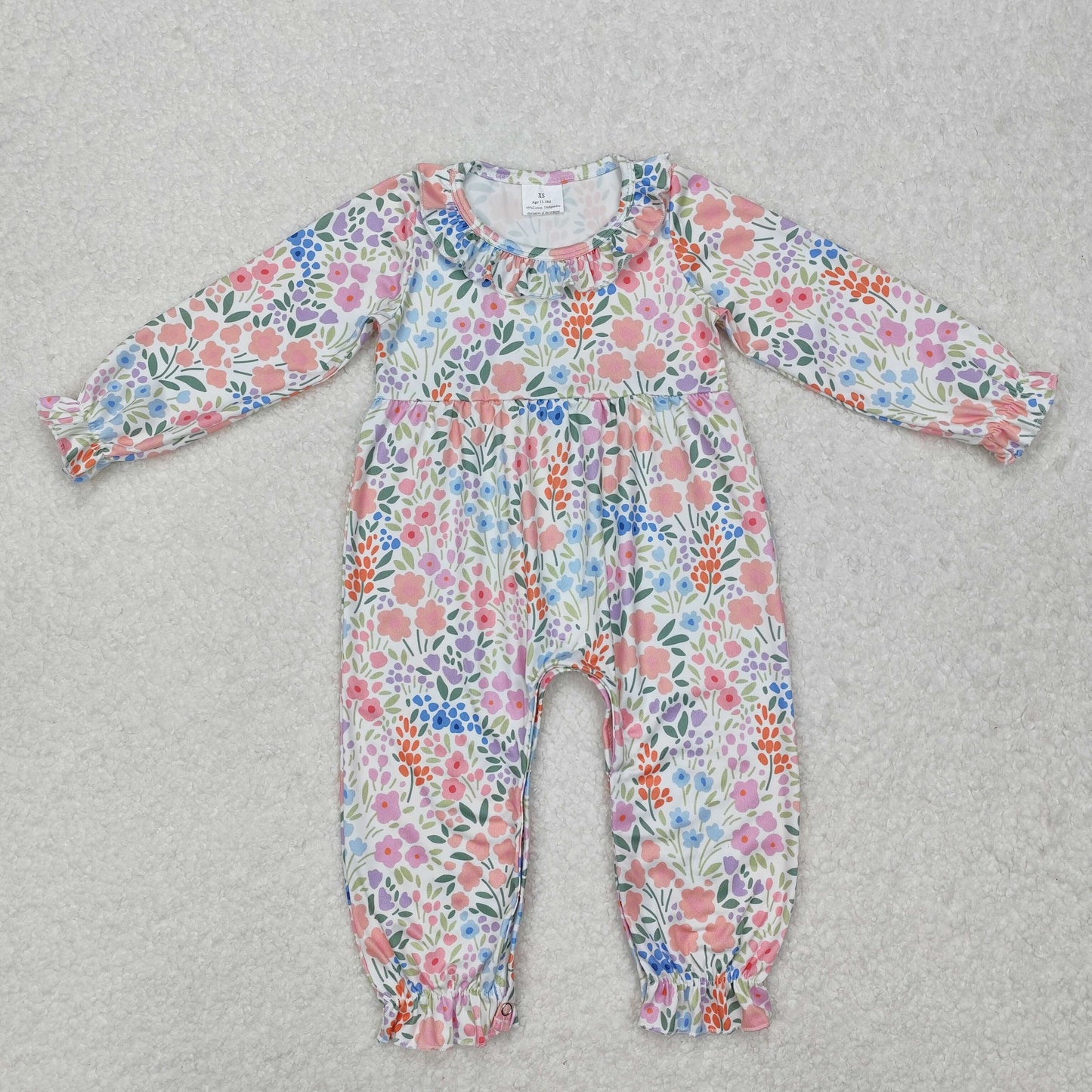 baby girl long sleeve floral romper