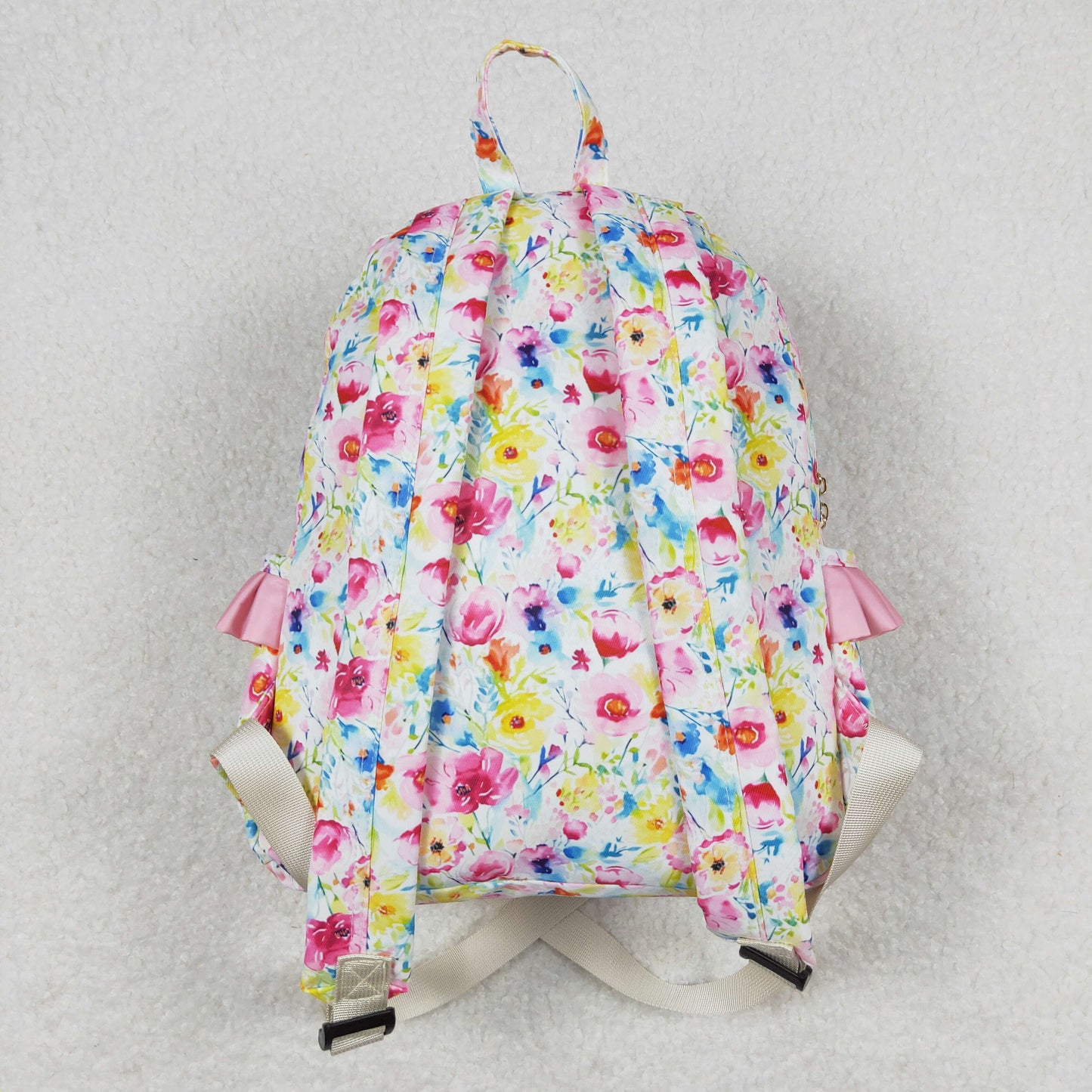 watercolor flower print bag children backpack