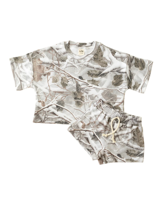 TAT 6-7 weeks MOQ 5 camo shorts set