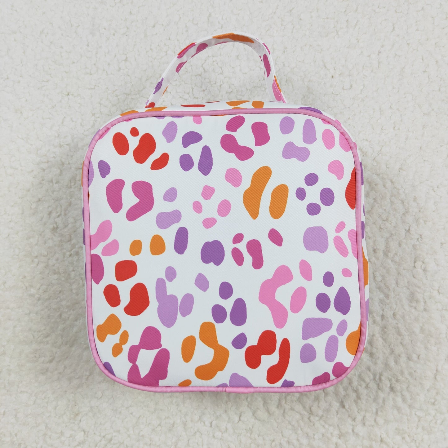 colorful leopard kids lunch box