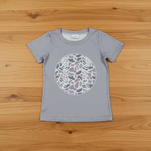 camo baseball tee boy t-shirt