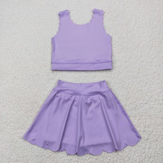 solid purple athletic skort dress