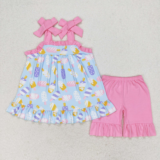 strap popsicle shorts set girl