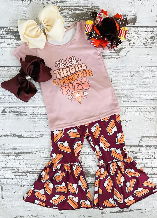 girl fall pumpkin pie outfit