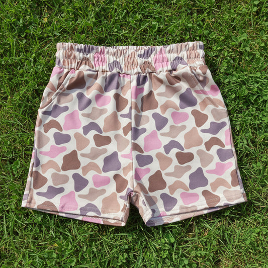 girl camo pocket shorts kids clothing