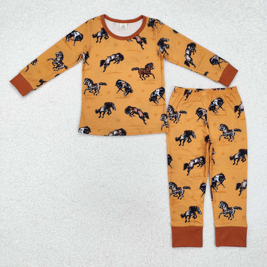 horse print two pieces pajama set