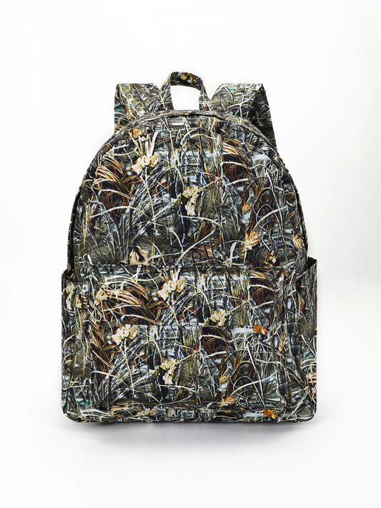 camouflage print backpack