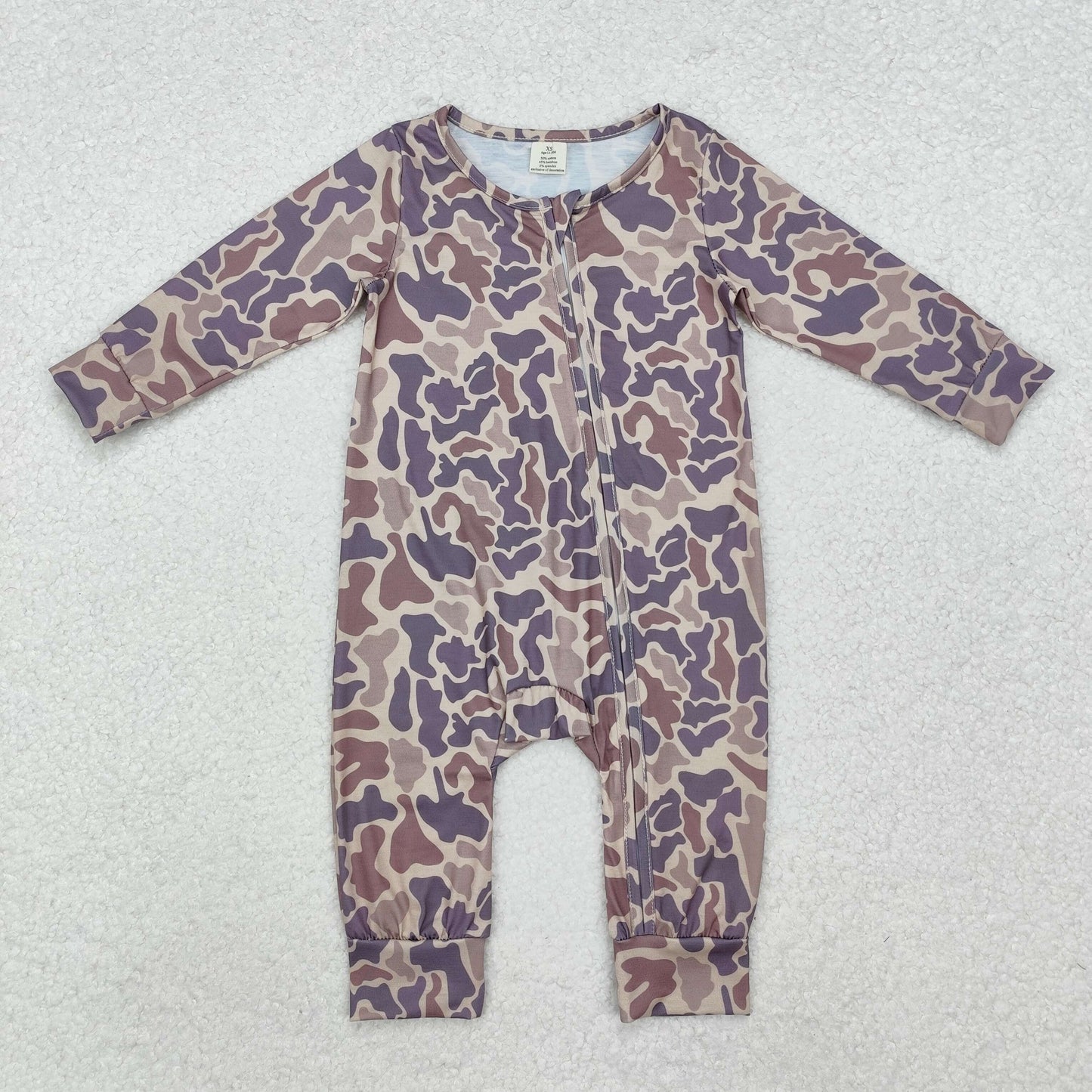 camo zip bamboo sleeper baby clothes