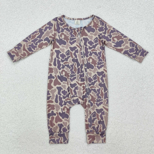 camo zip bamboo sleeper baby clothes