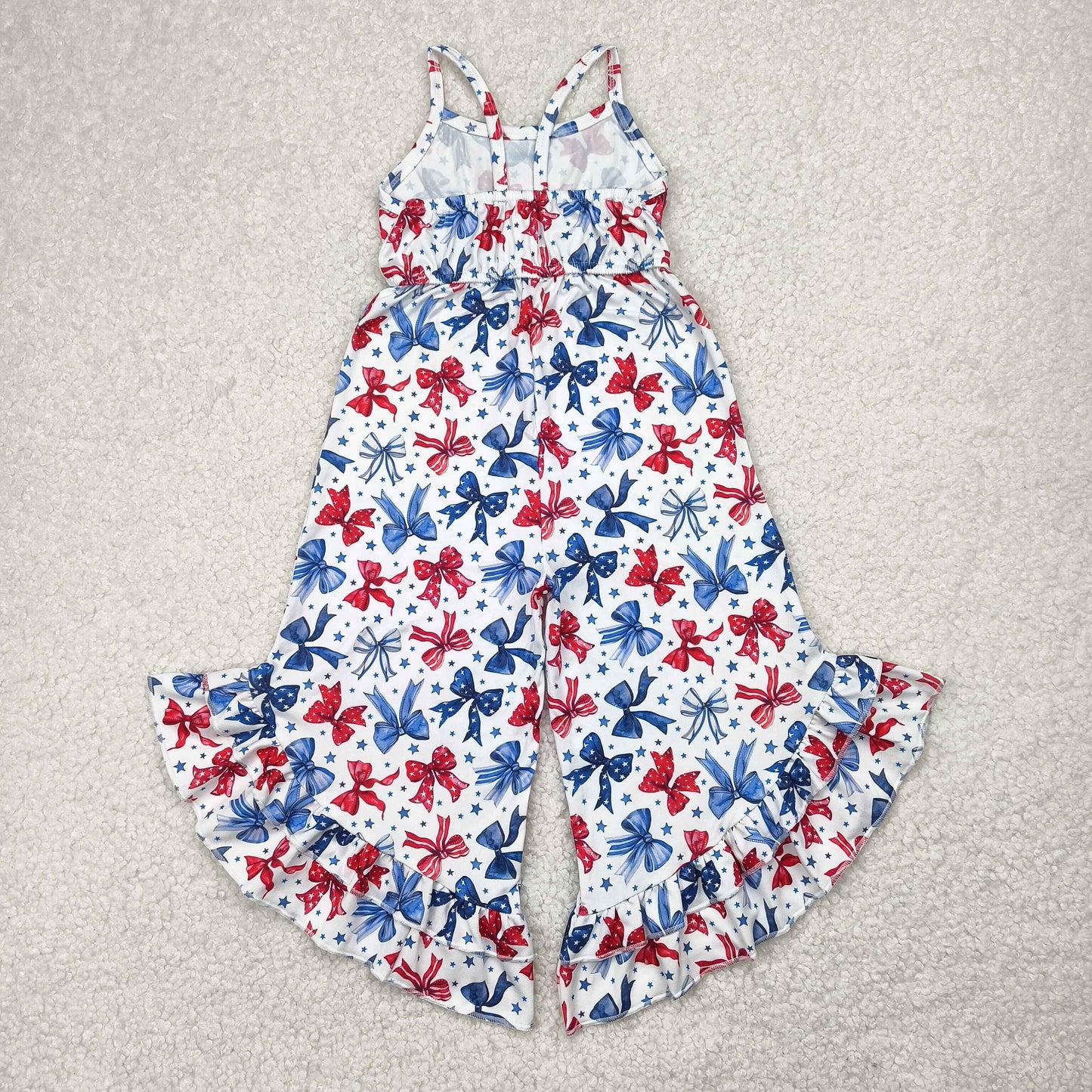 red white blue bow coquette jumpsuit