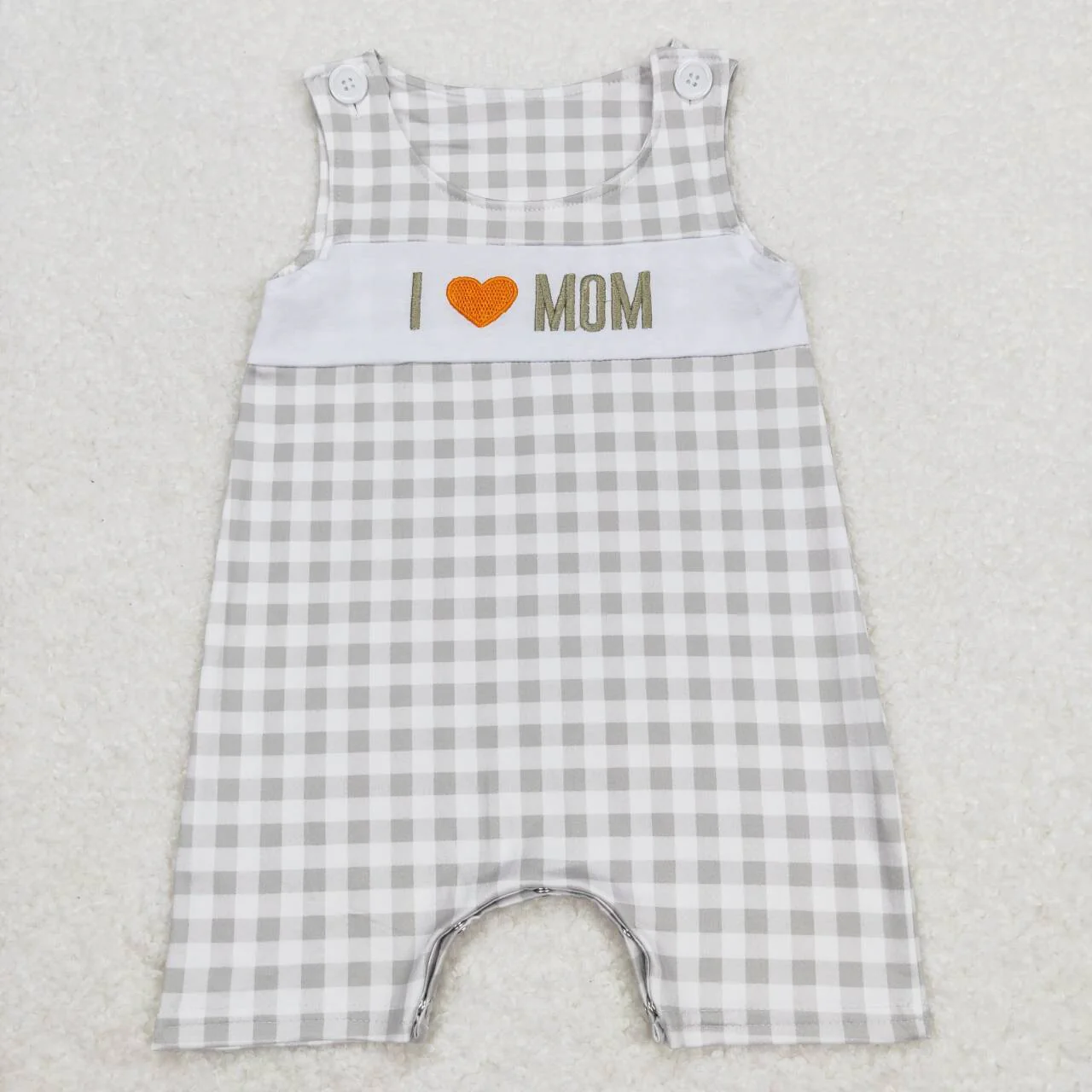 Embroidered I Love Mom Kids Sibling Clothes