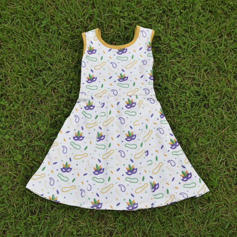 mardi gras mask athletic dress