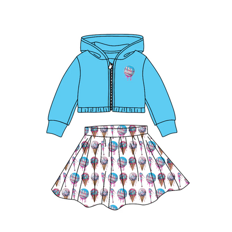 TAT 6 weeks MOQ 5 team zip top skirts set