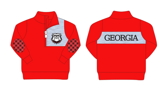 Custom Order bulldog pullovers red boy