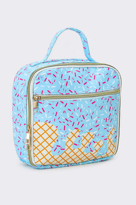 blue ice cream lunch box
