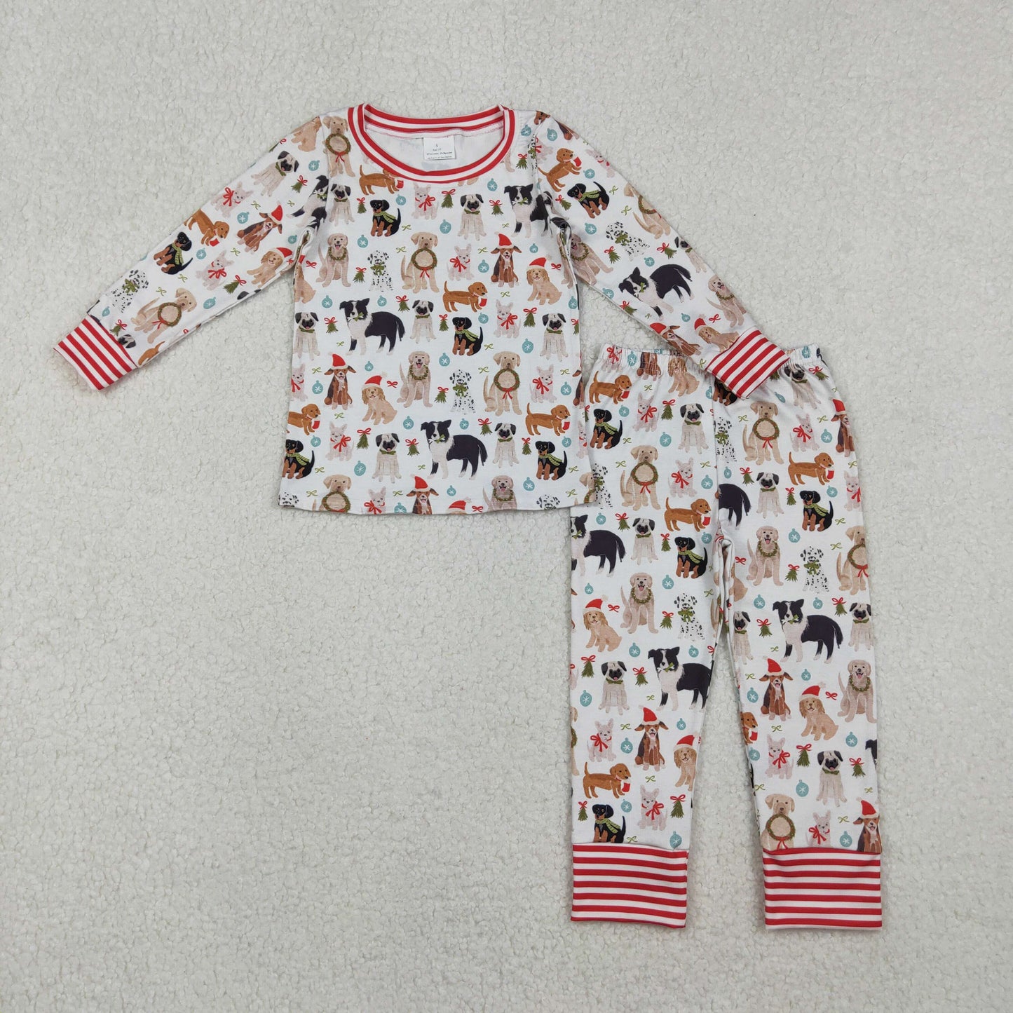 santa dog boy Christmas pajama set