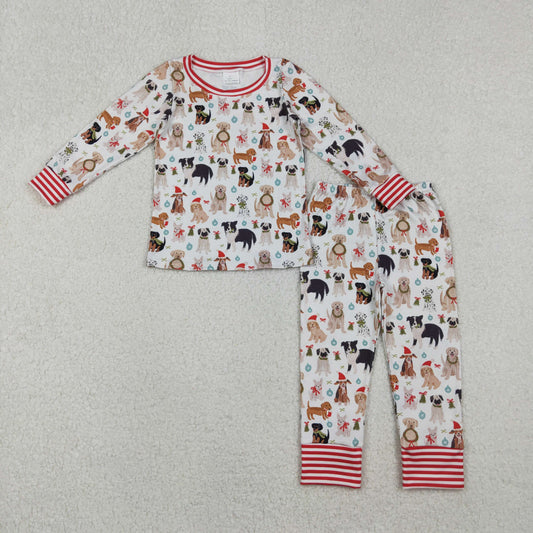 santa dog boy Christmas pajama set