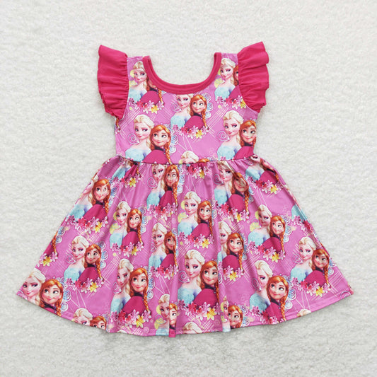 girl flutter sleeve princess sister twirl dress