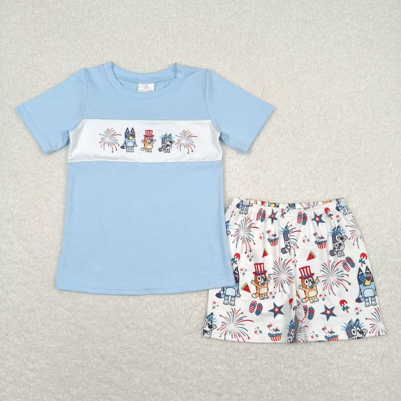 4th of july boy shorts set kidsd patriotic outfit