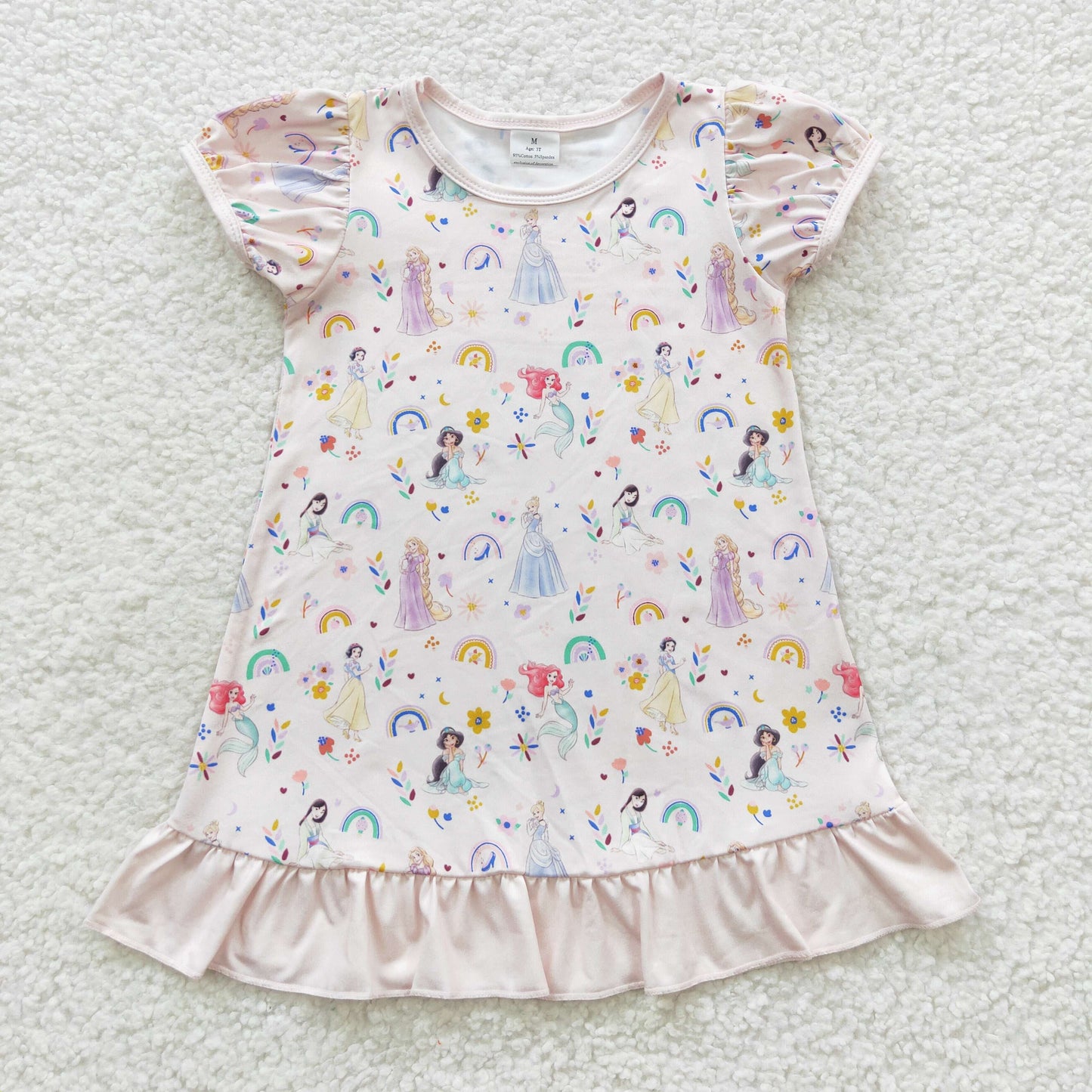 summer girl dressing grown princess sleepsuit