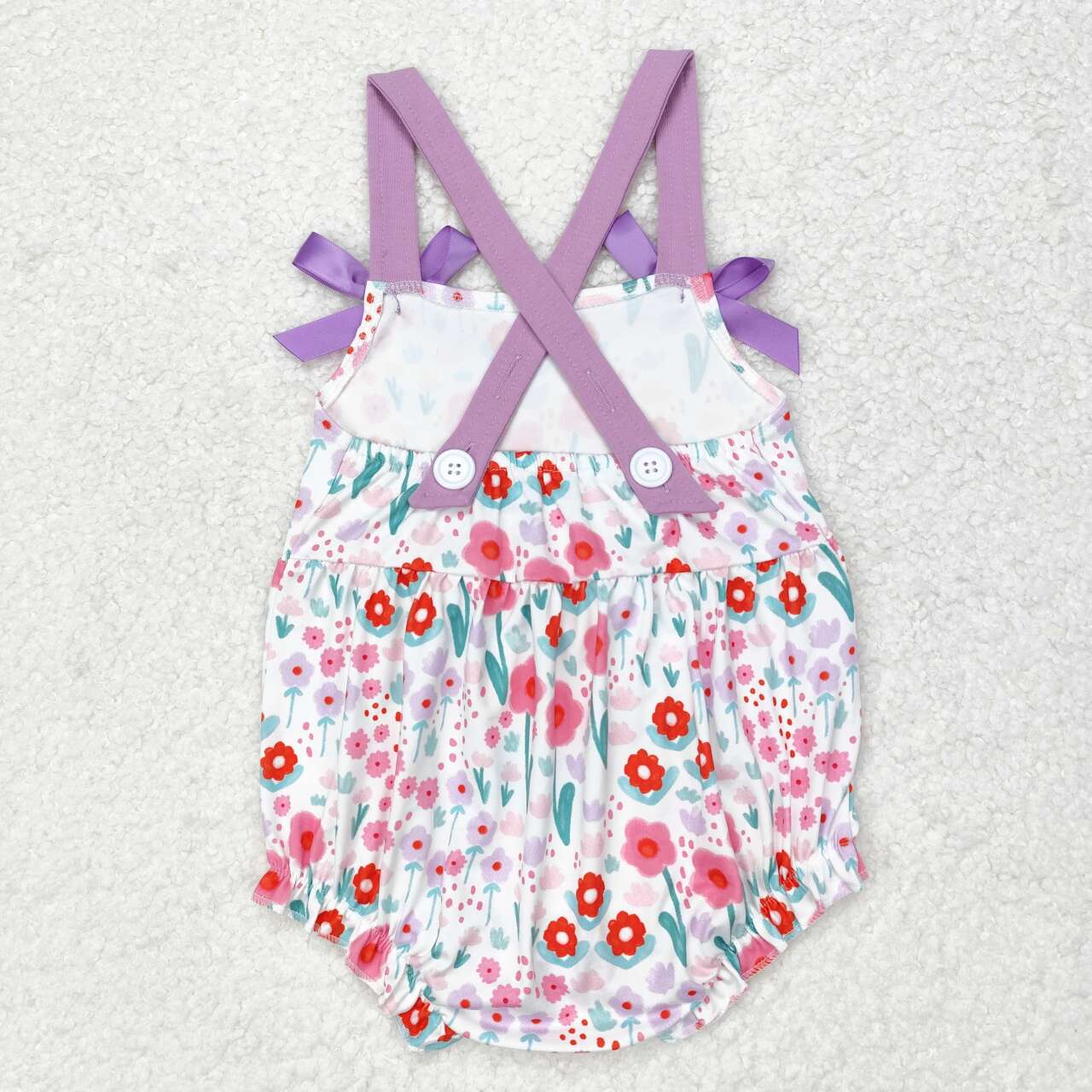 baby girl floral strap bubble