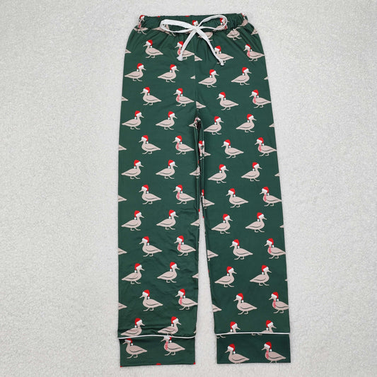 santa duck print adult christmas straight pants man's sleep trousers