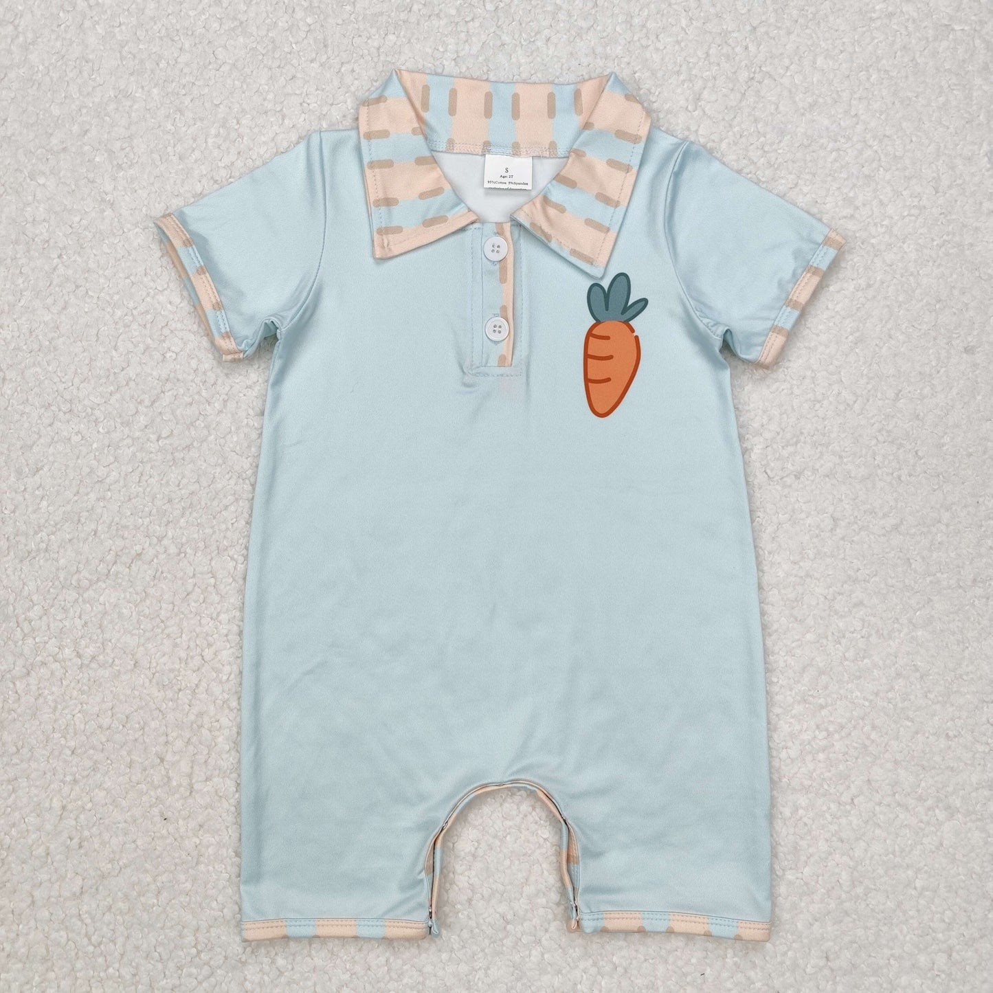 baby girl easter carrot romper