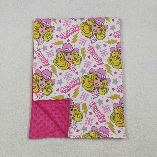 pink howdy baby blanket