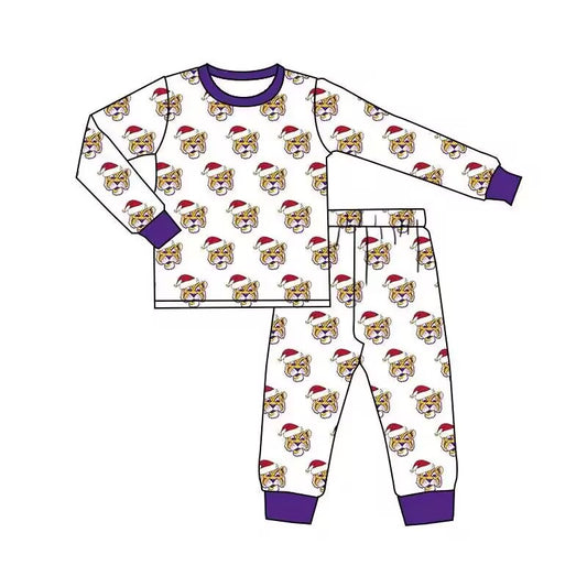 Split-CLOSE 26thth Sept santa tiger football team pajama set