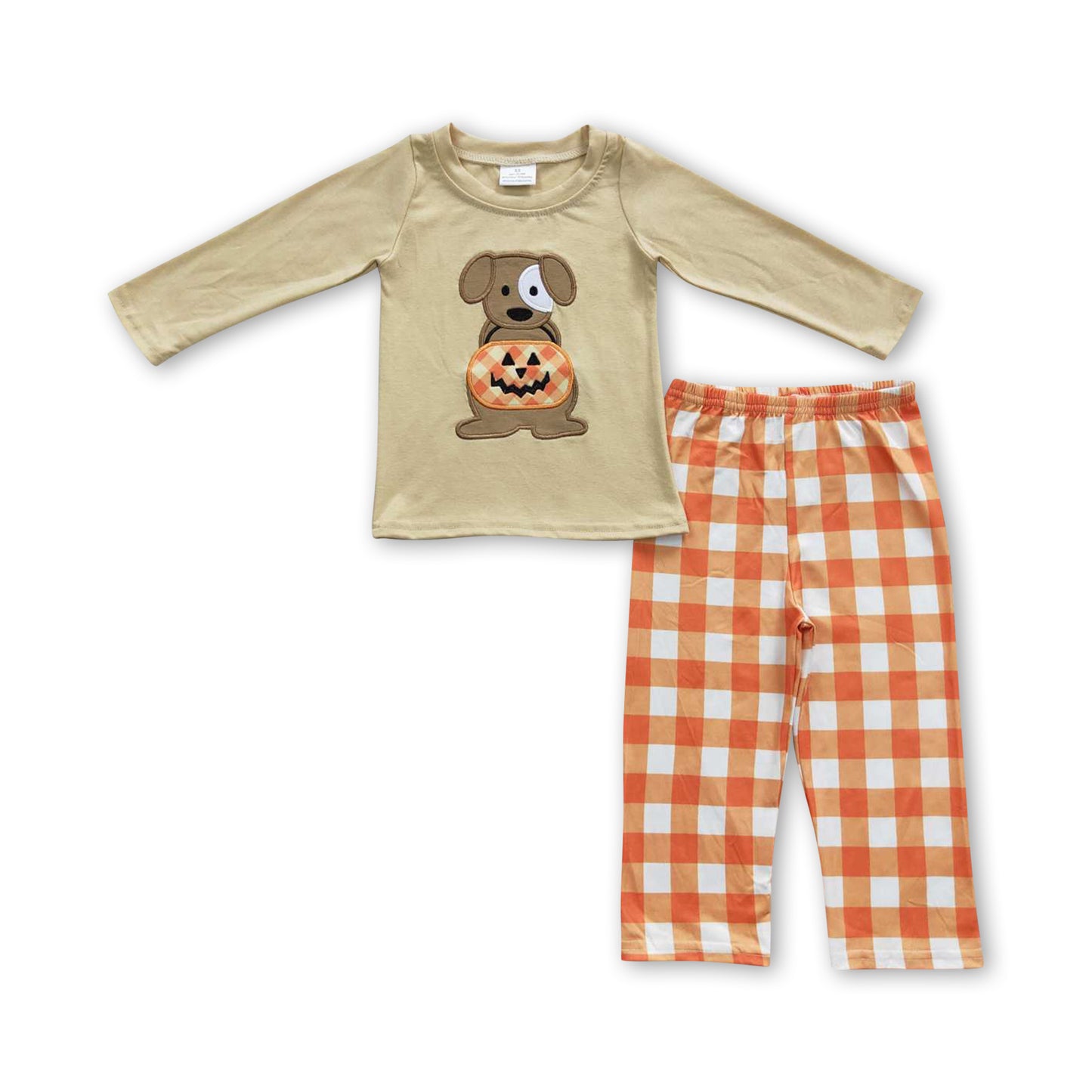 Halloween pumpkin Dog Embroidery Sibling Clothing