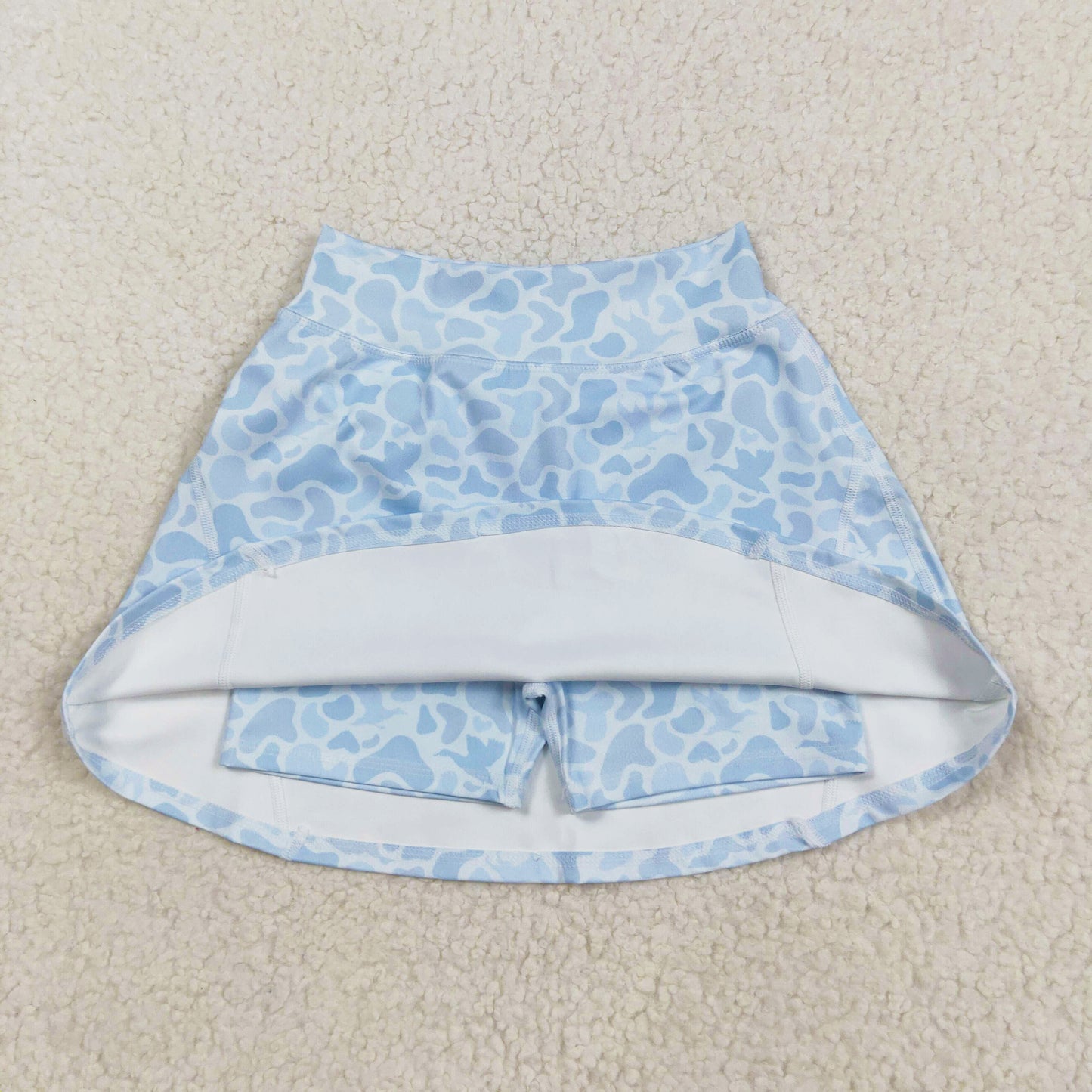 blue camo athletic skort