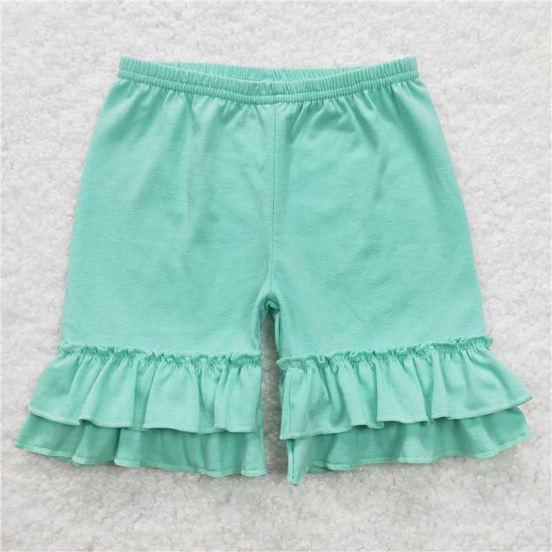 mint ruffle shorts girl bottom