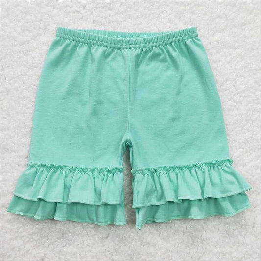 mint ruffle shorts girl bottom