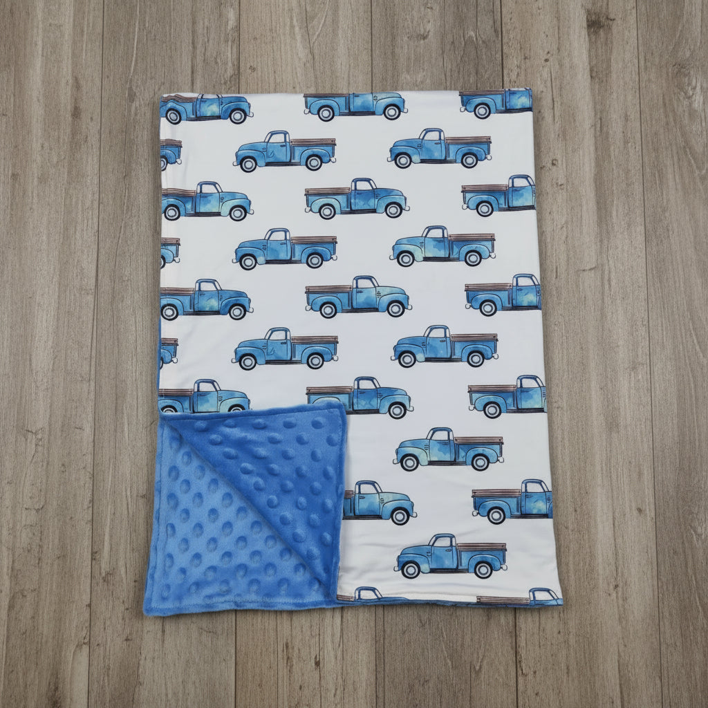 blue cars baby blanket