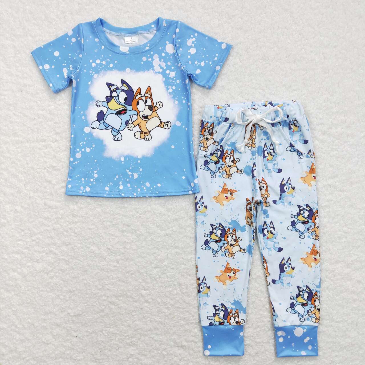boy short sleeve blu*y jogger outfit kids clothing