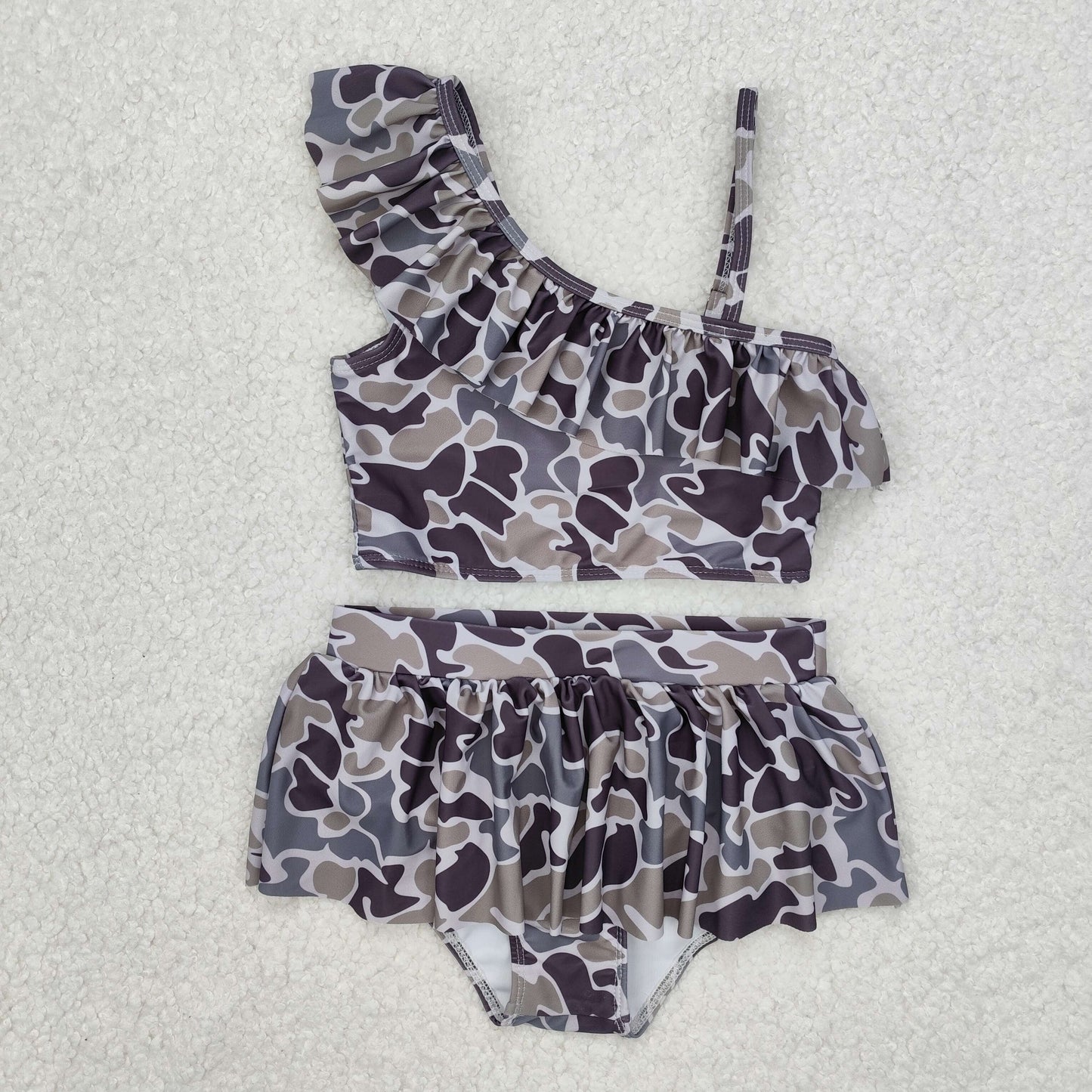 2pcs girl camo swimsuit