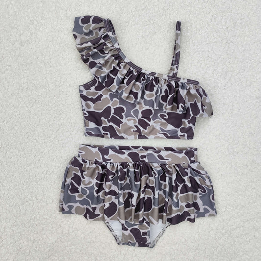 2pcs girl camo swimsuit