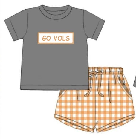 Custom order boy team shorts set go vols