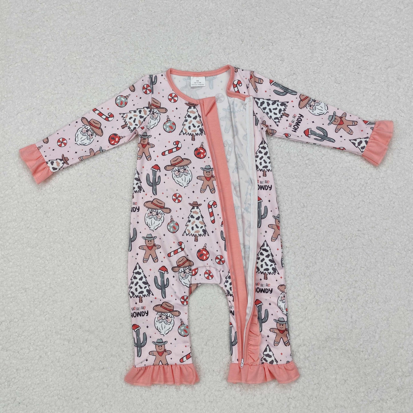 hohoho howdy santa zip sleeper baby girl clothes