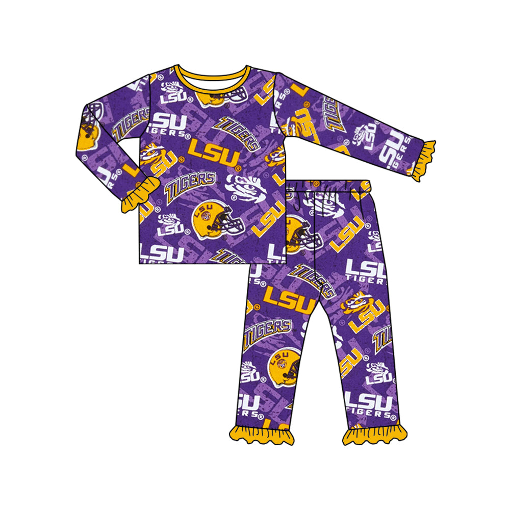 Split-CLOSE  1st Sept LSU pajama set girl