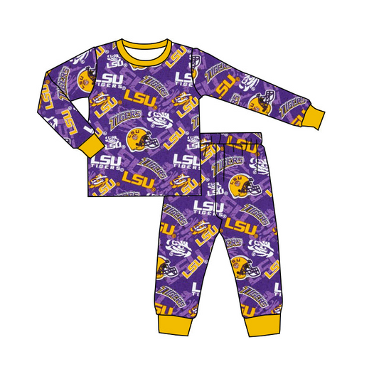 Split-CLOSE  1st Sept LSU pajama set boy