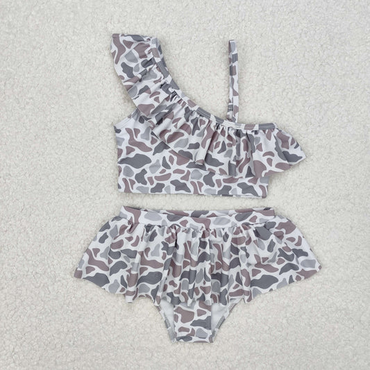 2pcs girl camo swimsuit