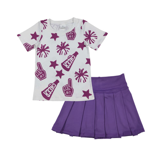 Cheer Tee Yoga Skirt Set