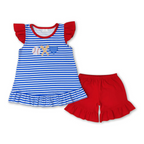 Baseball Embroidery Kids Sibling Clothing