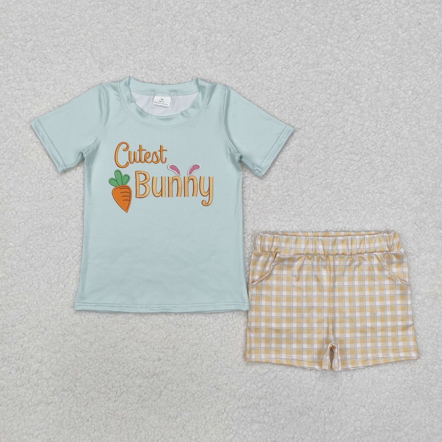 boy easter outfit cutest bunny shorts set