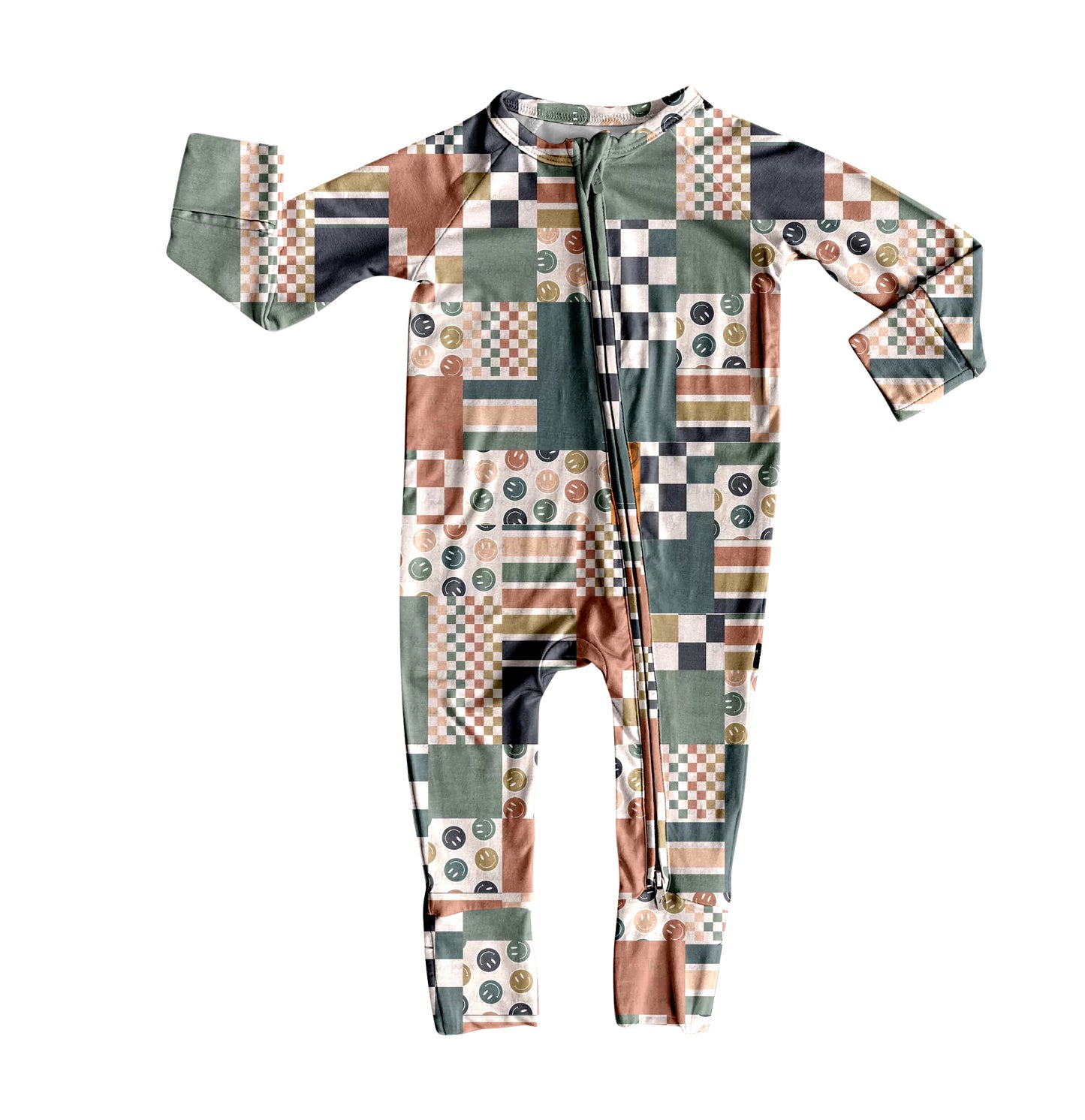 TAT 6-8 weeks MOQ 5 patchwork baby zip sleeper