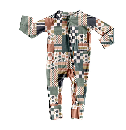 TAT 6-8 weeks MOQ 5 patchwork baby zip sleeper