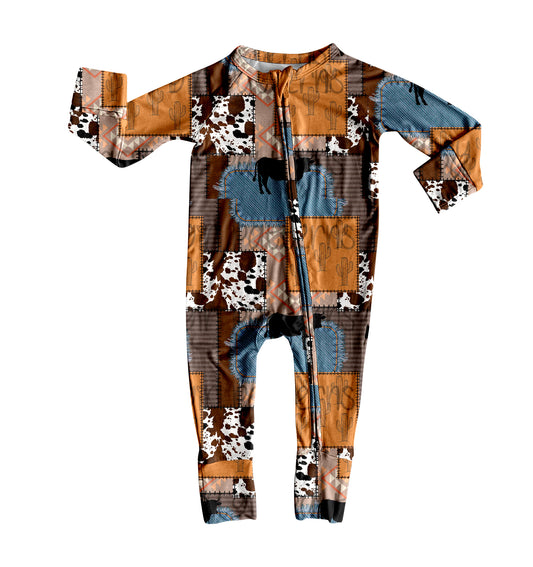 TAT 6-8 weeks MOQ 5 patchwork baby zip sleeper
